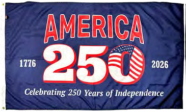 2x3 Nylon Celebrate America 250 Flag