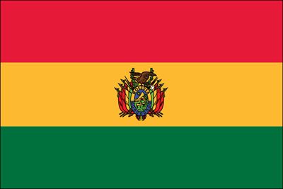 Bolivia  Nylon Flag (w/ Seal)
