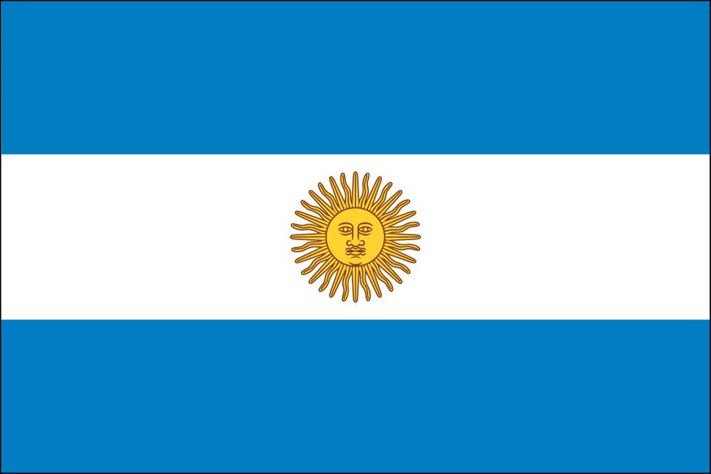 Argentina UN Flag-3x5 Nylon (with Seal)
