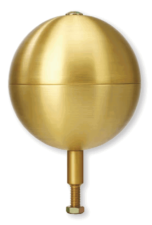 Spun Aluminum Ball Ornament - 3 in Gold