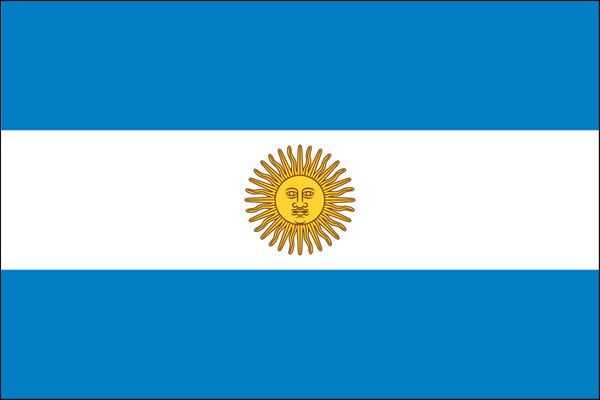 Argentina UN Flag-3x5 Nylon (with Seal)