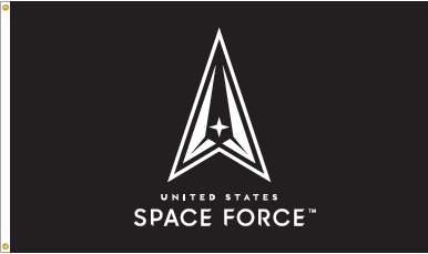 Space Force Service Flag-3x5 Nylon Black