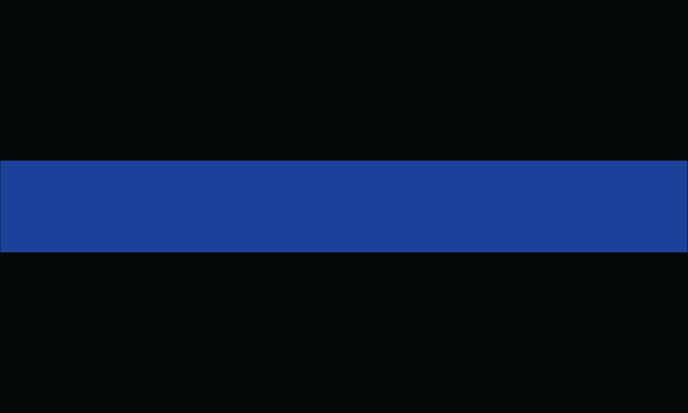 Thin Blue Line Service Flag