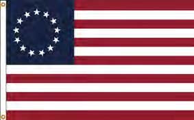 Betsy Ross Flag - Fully Sewn, Embroidered Star Field