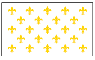 Fleur-De-Lis (White-23) Historical Flag
