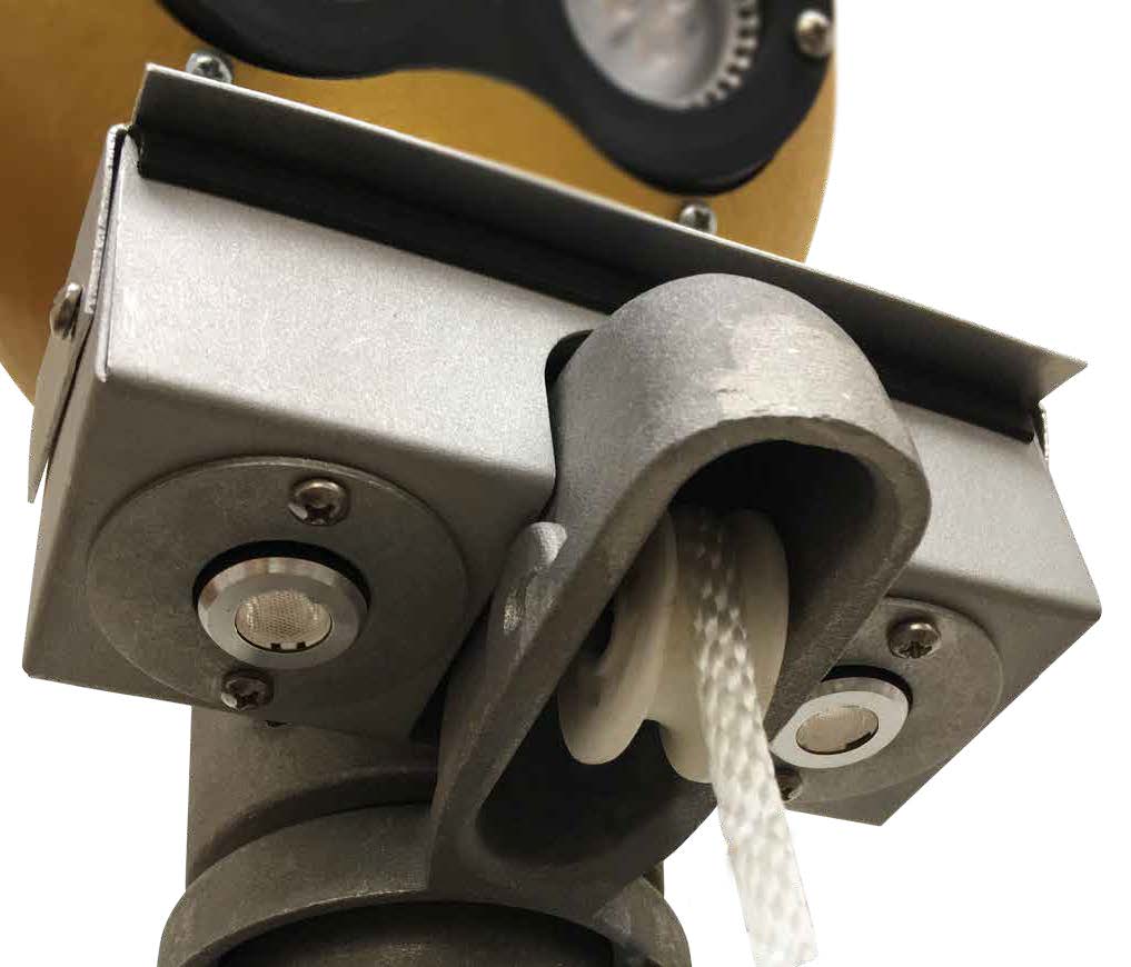 Flagpole Lighting - Internal Halyard Cam Cleat BEACON PLUS 8" Dia