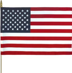Lightweight Poly-Cotton U.S. Mounted Flag