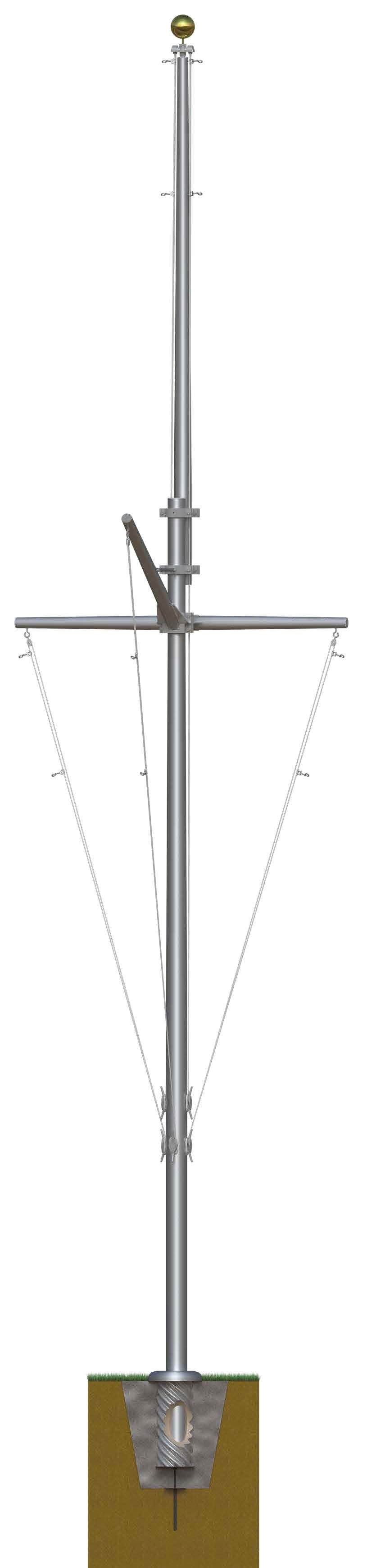 Nautical Double Mast Flagpoles