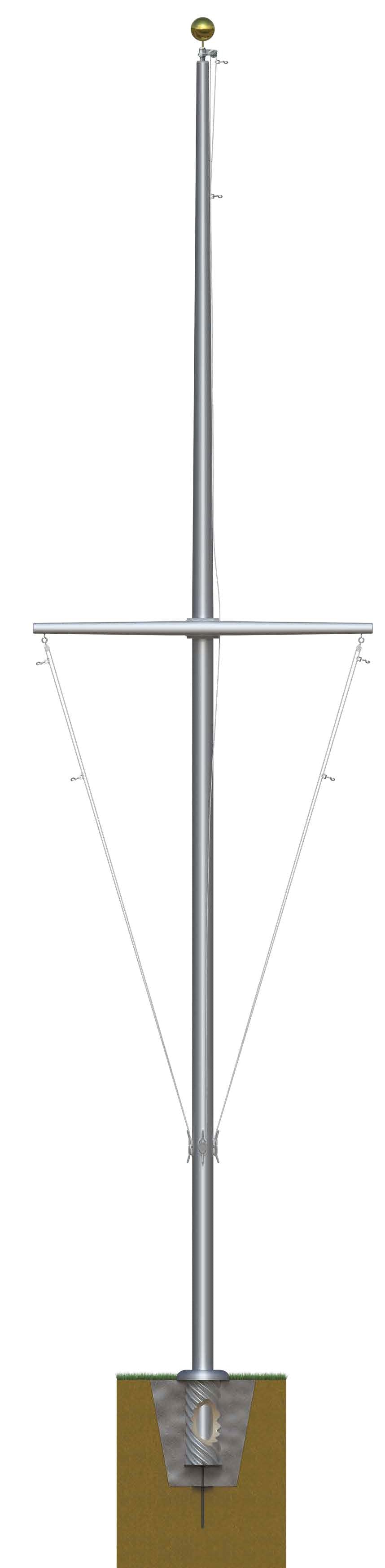 Nautical Single Mast Flagpoles