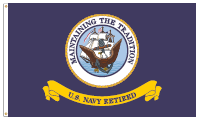 Armed Forces Retirement Flag - Navy Retired
