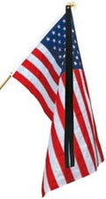 Black Nylon Mourning Streamer - Single