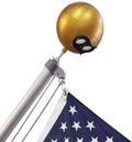 Flagpole Lighting - 2.5" Gold Outrigger Stationary Beacon 800 8" Dia (ABOS-20DS-GLD)