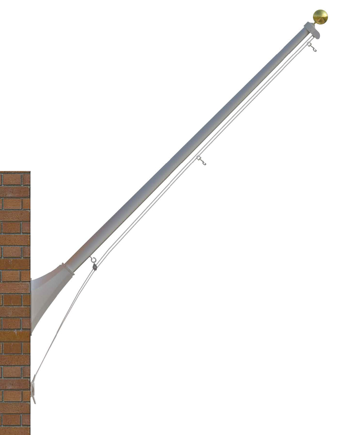 Outrigger Wall Mount Flagpoles by Concord