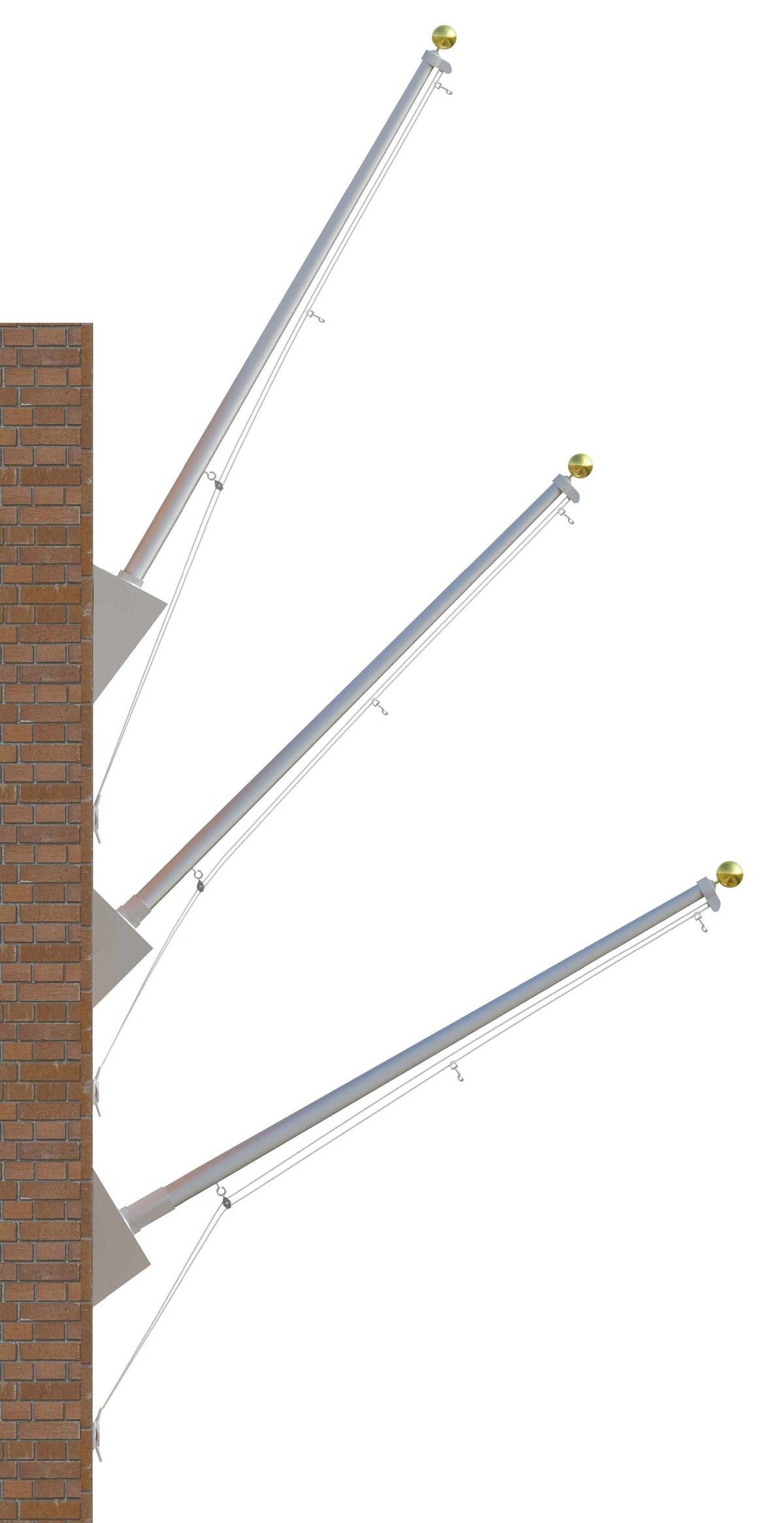 Outrigger Wall Mount Flagpoles by Concord