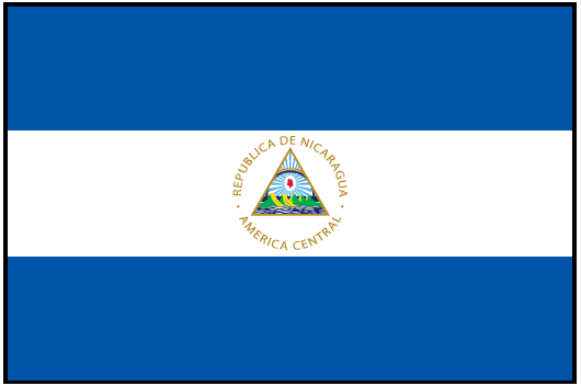 NICARAGUA w/SEAL (UN/OAS) Outdoor Flag