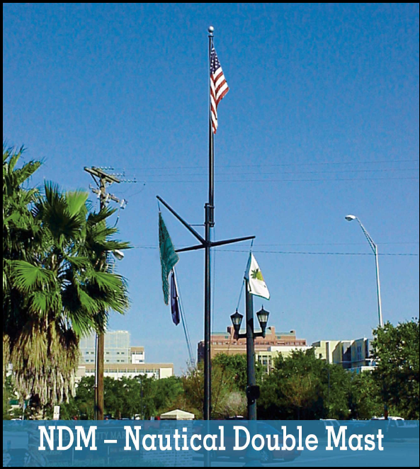 Nautical Double Mast Flagpoles