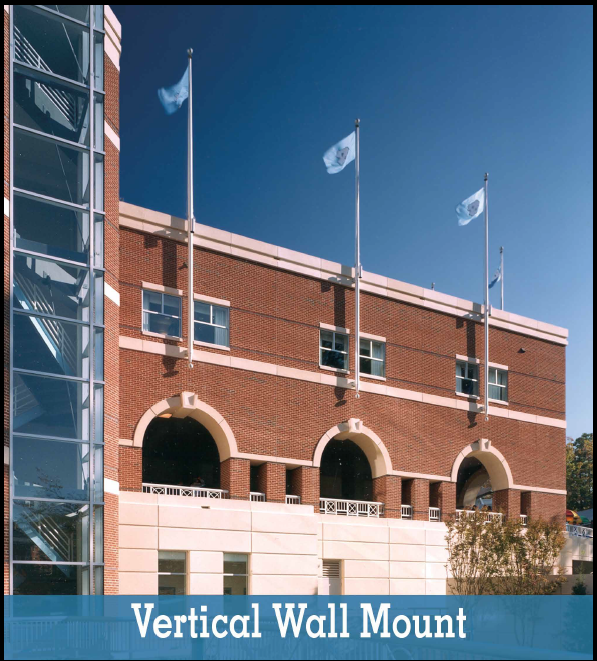 Vertical Wall Mount Flagpoles by Concord