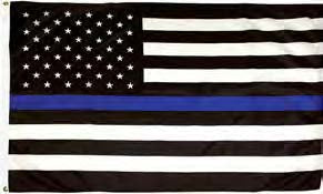 Thin Blue Line U.S. Flag